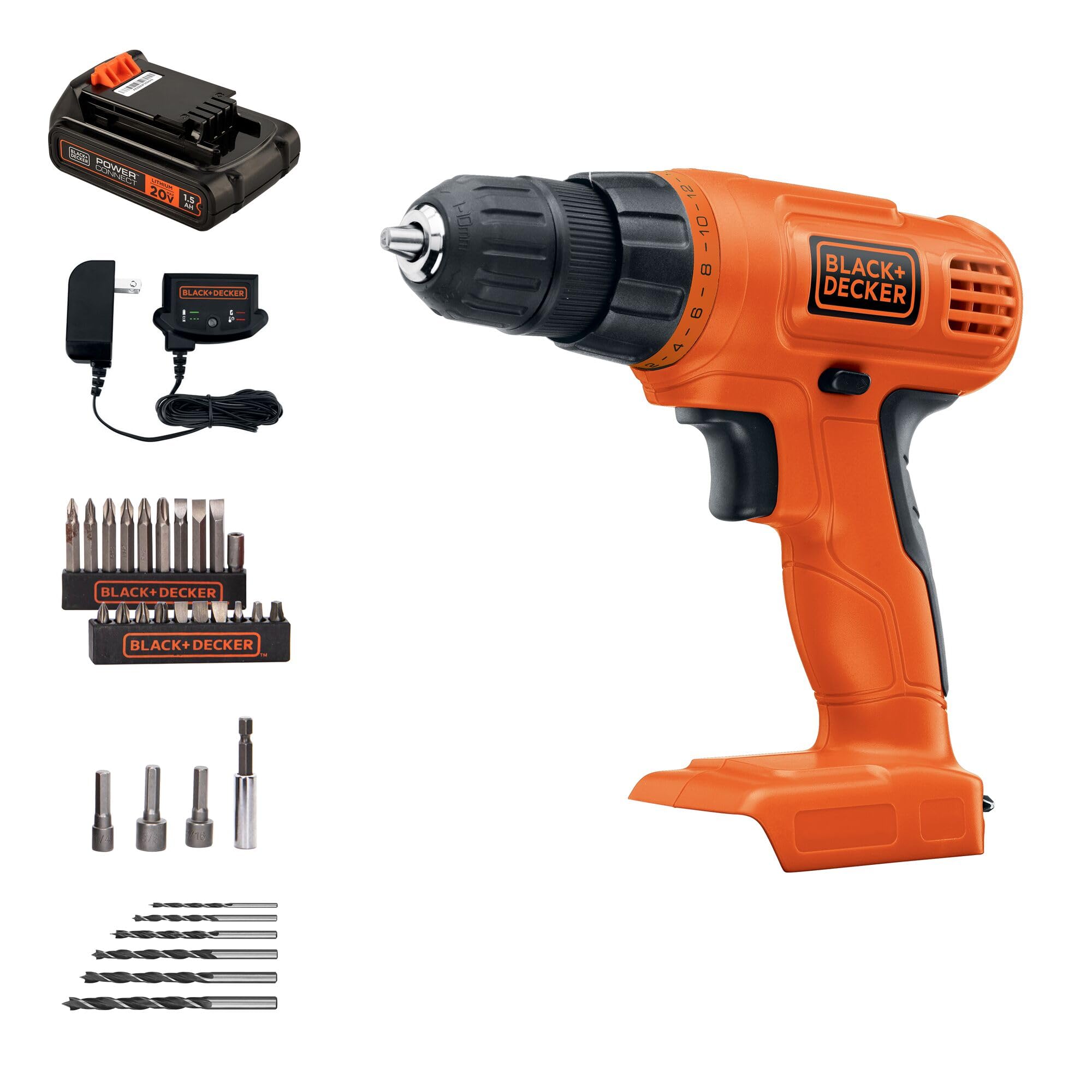 BLACK+DECKER 20V MAX PowerConnect Power Drill (LD120VA)